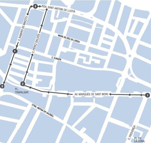 Mapa del correfoc de Llefià